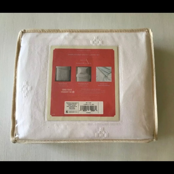 Garment Washed Embroidered Duvet Cover Set TWIN XL - Picture 2 of 3